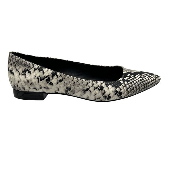Calvin Klein Emerin Womens 6 Pointed Toe Vegan Snakeskin Slip Ons Comfort Shoes - Picture 11 of 15
